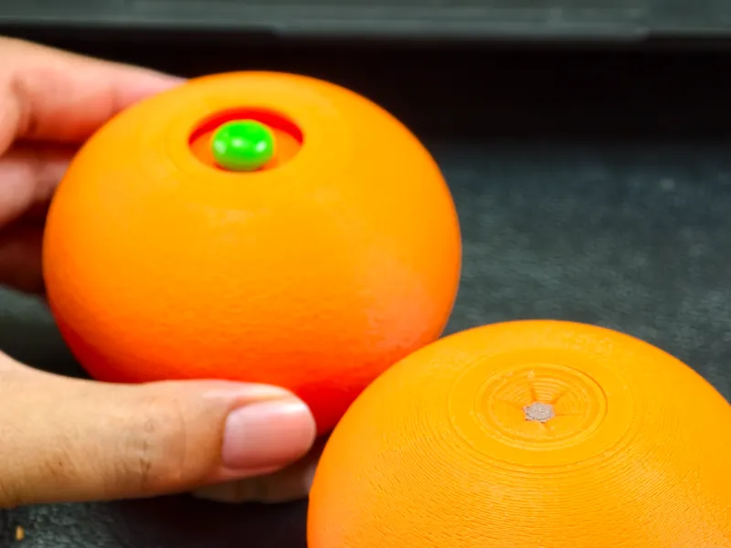Orange Candy Dispenser – Lift & Drop Mechanism