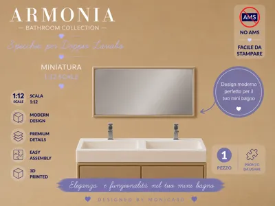 Double Vanity Mirror | 1:12 Miniature