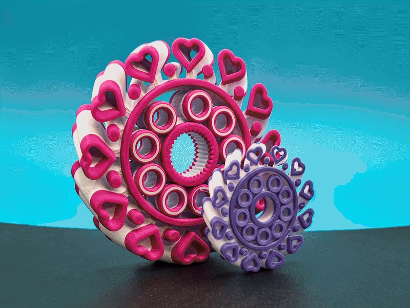"Heart" Valentine's Fidget Spinner! Heavy Duty