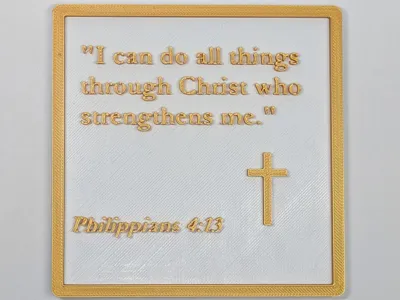 Philippians 4:13 Bible Plaque