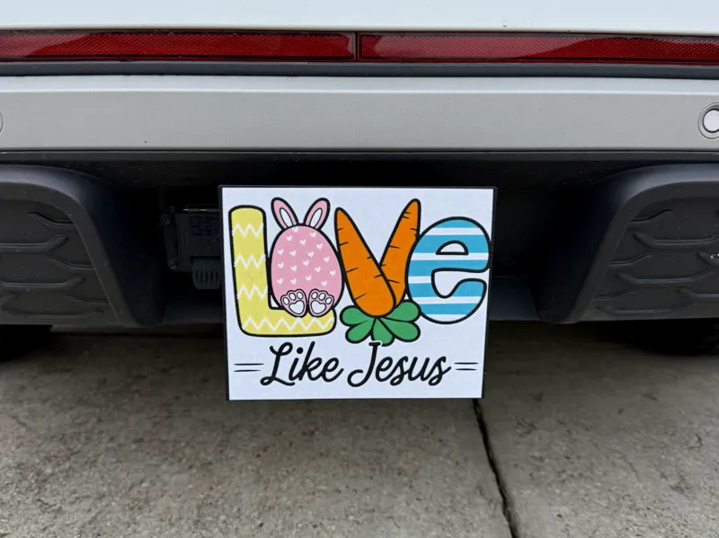 Easter Love Like Jesus Trailer Hitch Plug