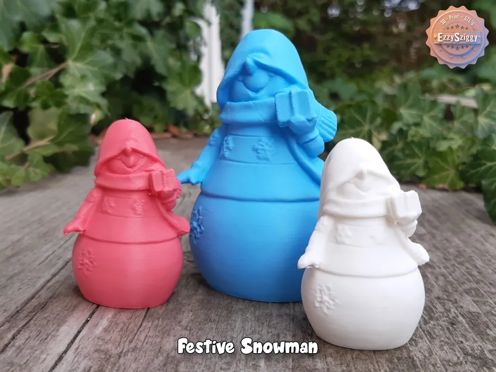 Festive Snowman - Free 3D Print Model - MakerWorld