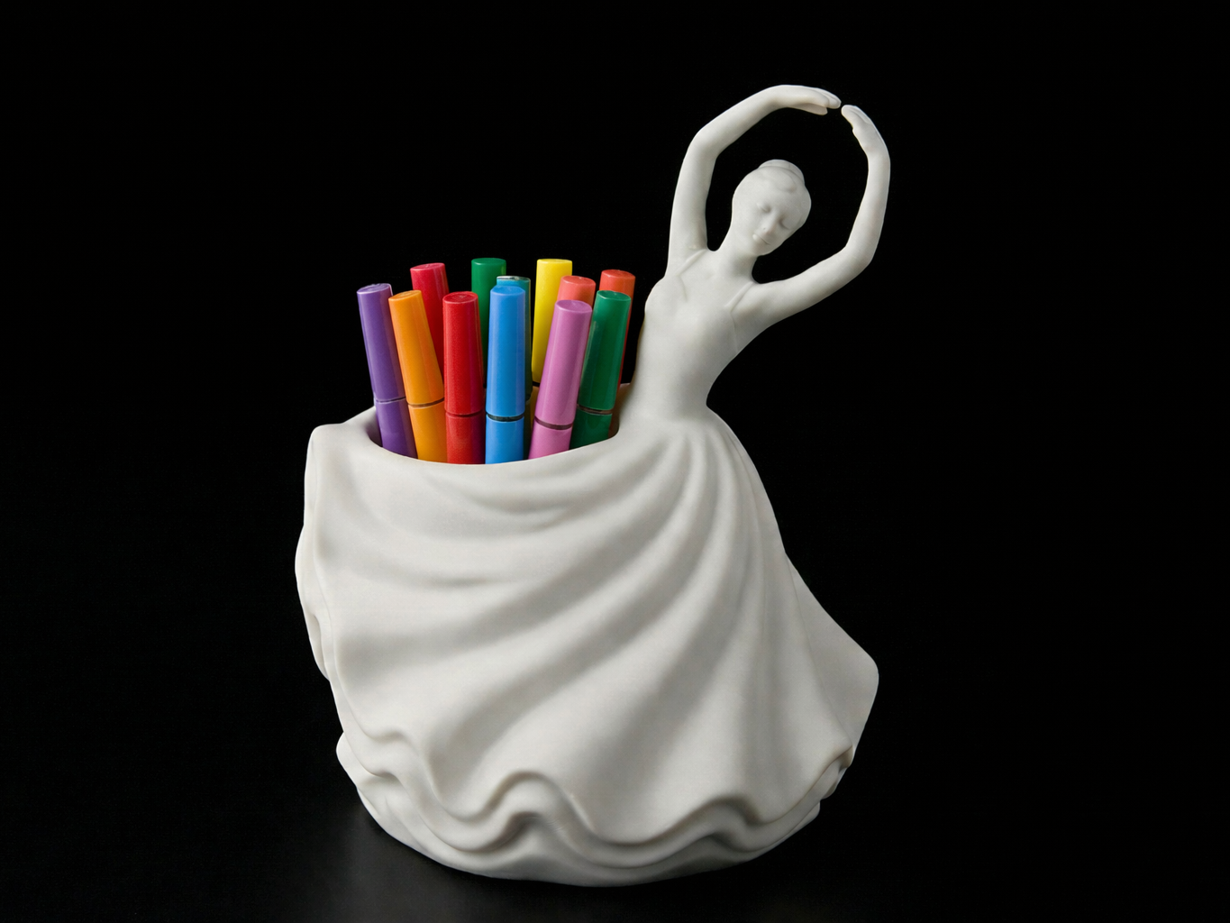 Ballerina Pen Holder – Elegant Desk Sculpture