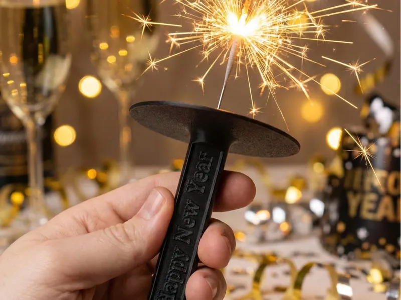 Sparkler Holder - New Year 2026 -Customizable Text