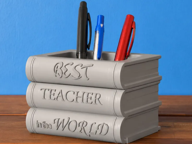 Best teacher in the world pencil case teacher gift
