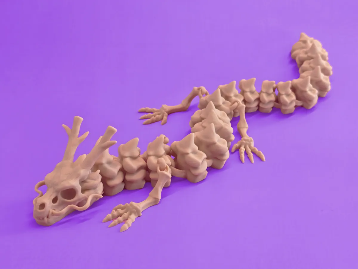 Chinese Skeleton Flexi Dragon by PinkyWings MakerWorld: Download Free 3D Models - 3D model önizlemesi