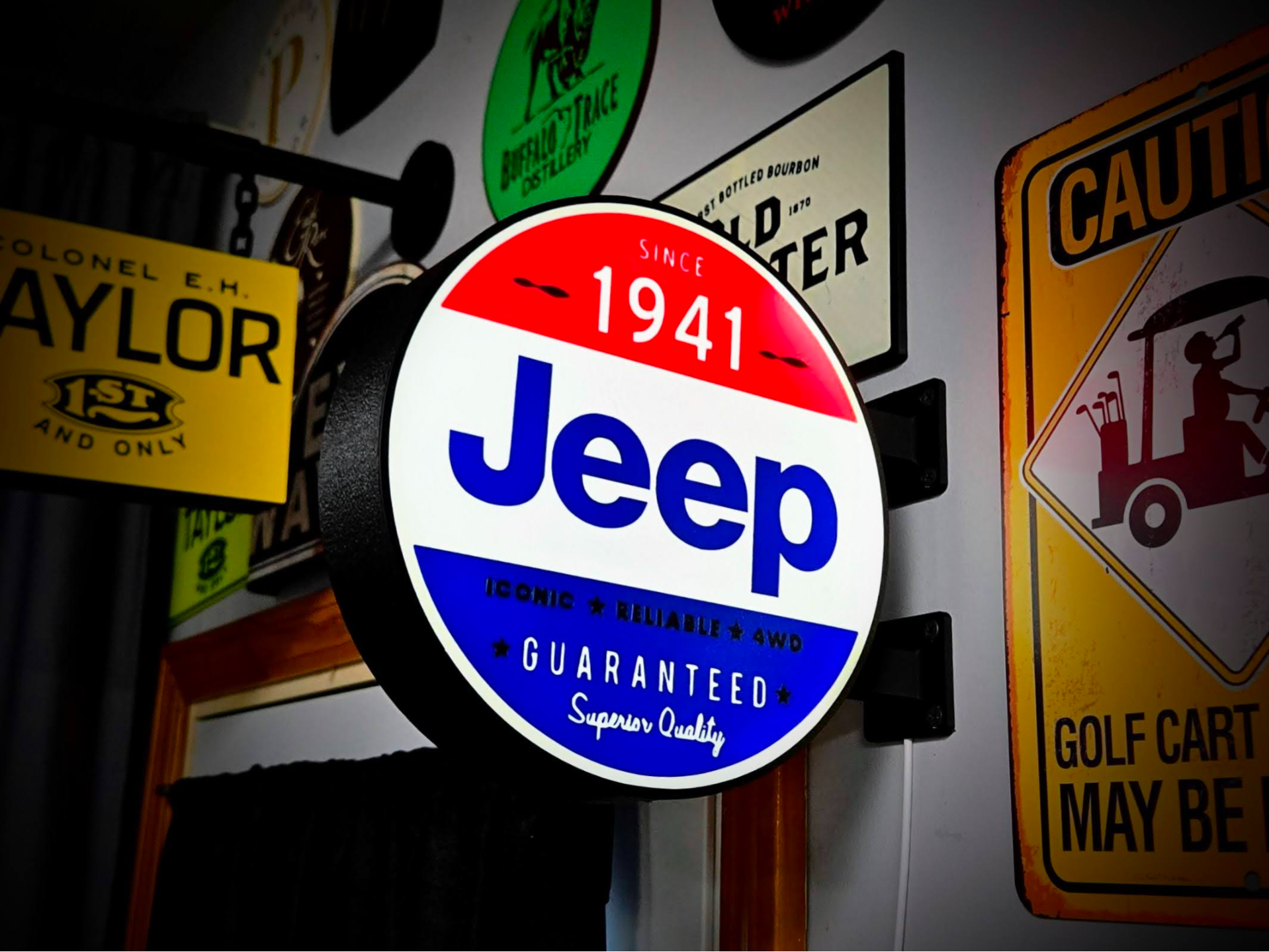 JEEP 1941 v1 - 2-Sided Gas Station Lightbox Sign