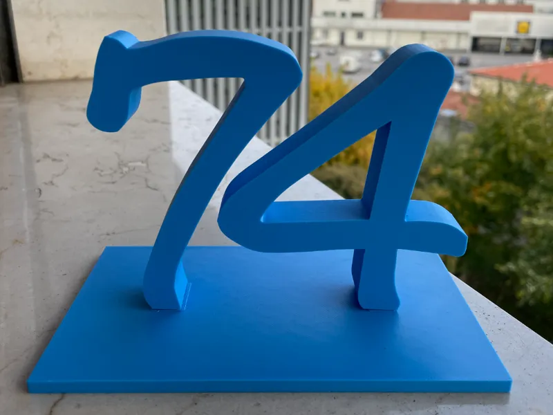 Numero 74 per compleanno