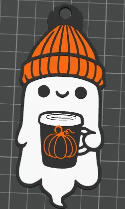 Cute ghost keychain. 