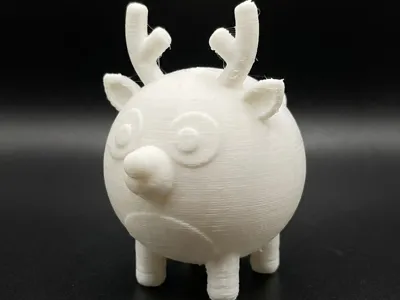 Spherical Reindeer - Support-Free & Easy Print