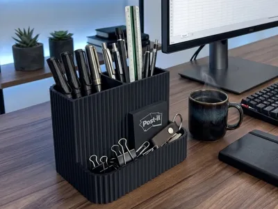 ribbed small pencil pen organizer