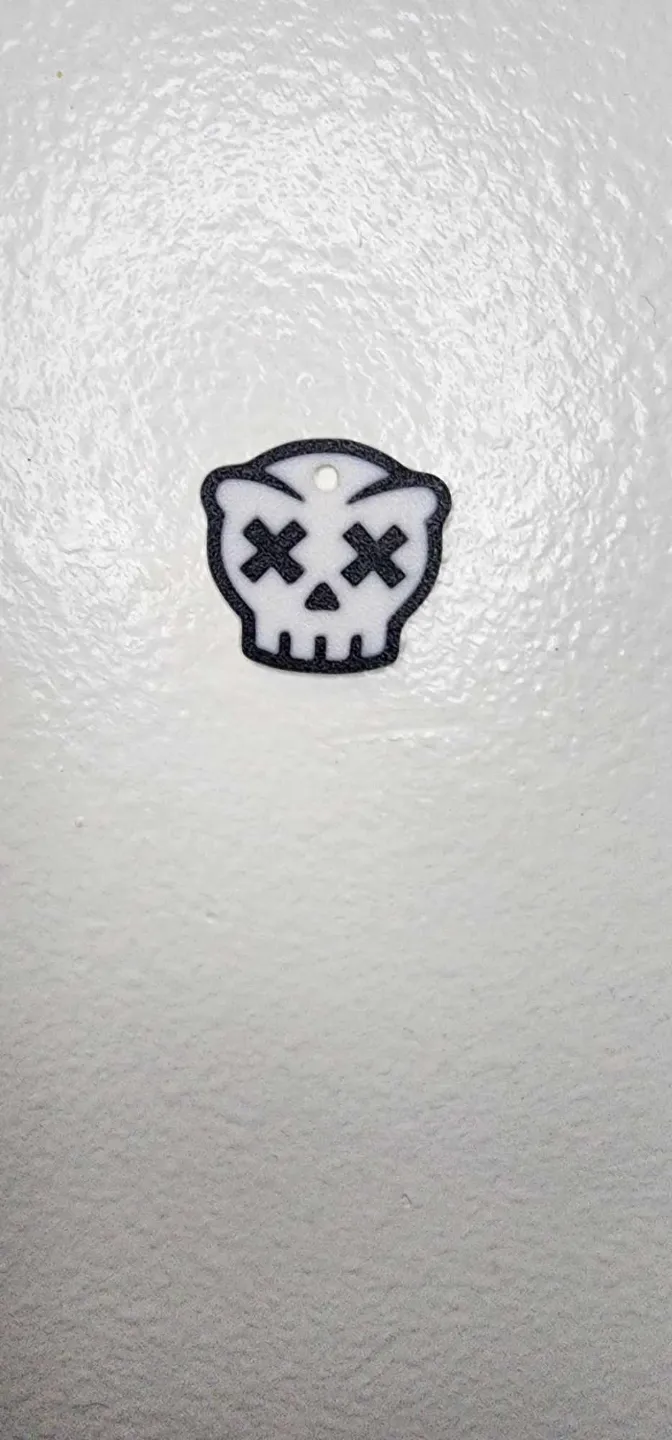 Skull earrings view 2