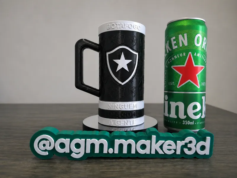 Porta Lata do Botafogo Com Alça - Sleek (350ml) 
