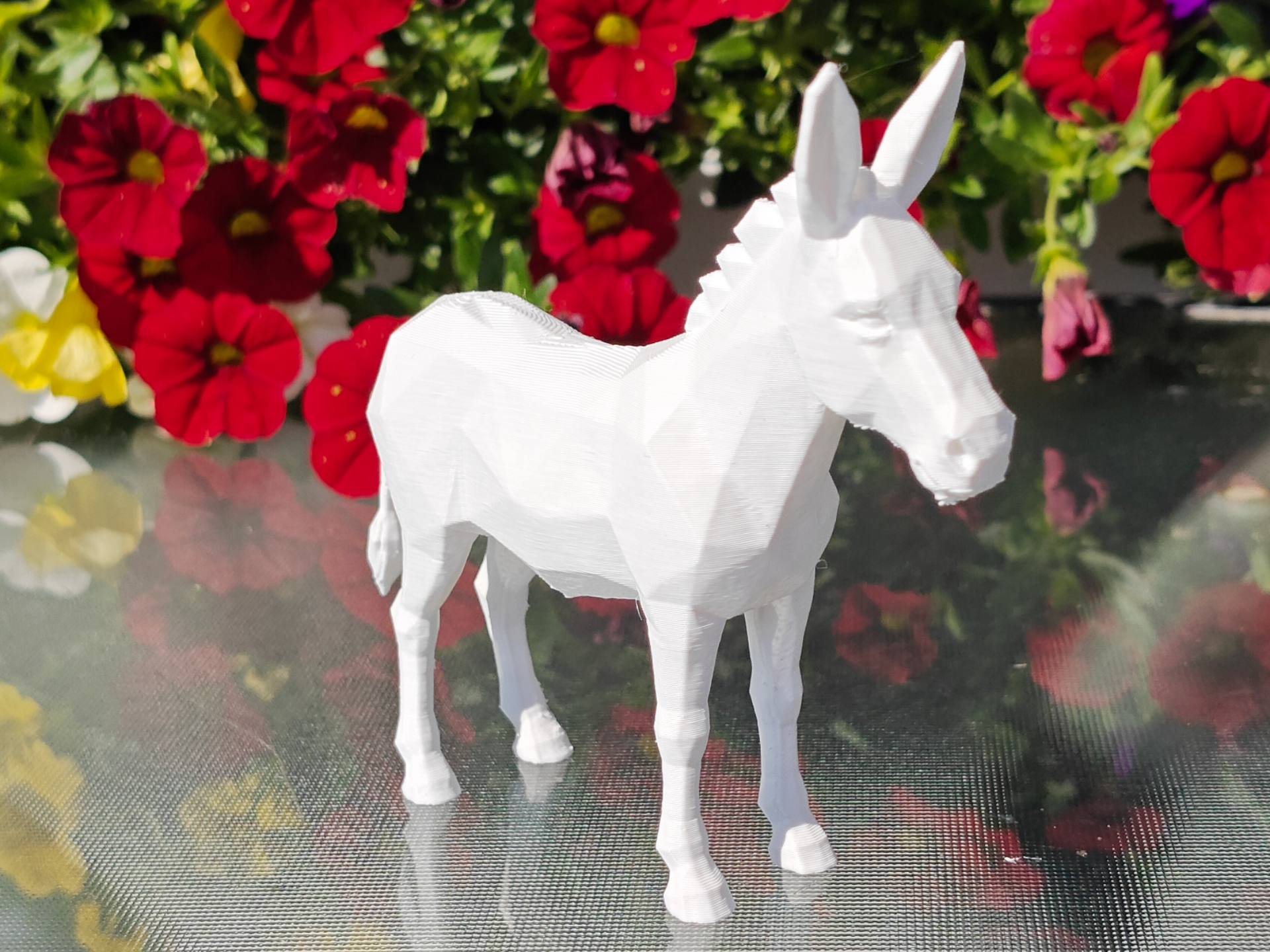 Geometric Low Poly Donkey Figurine