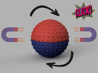 Fidget Magnetic Ball Spin and Click Satisfying