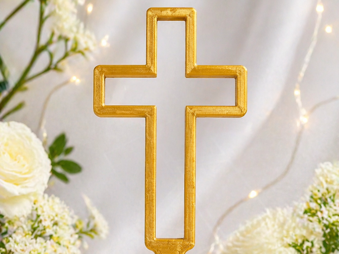 First Communion Cross Cake Topper