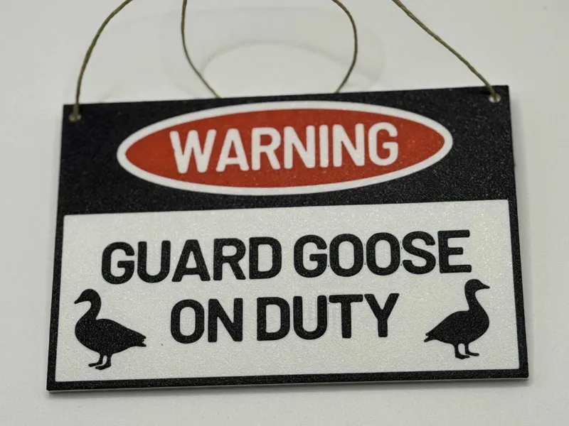 Guard Goose on Duty Porch Goose accessory