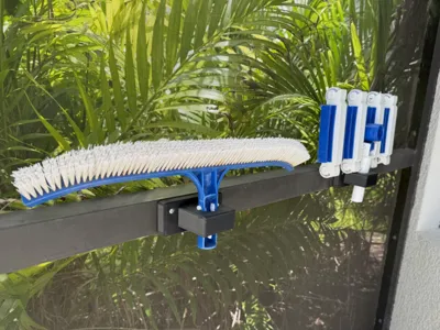 Pool tool holder for pool enclosure