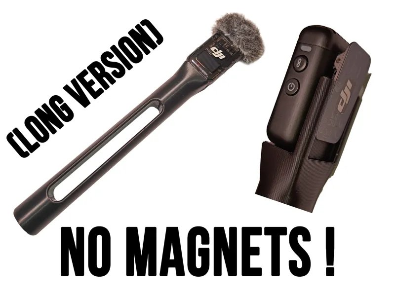 Long Magnetless DJI Mic 2 Handle