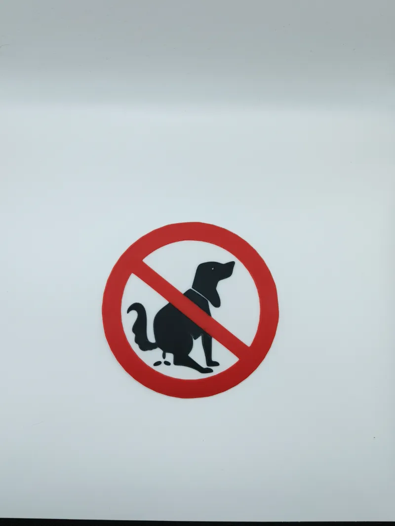 Dog poop sign