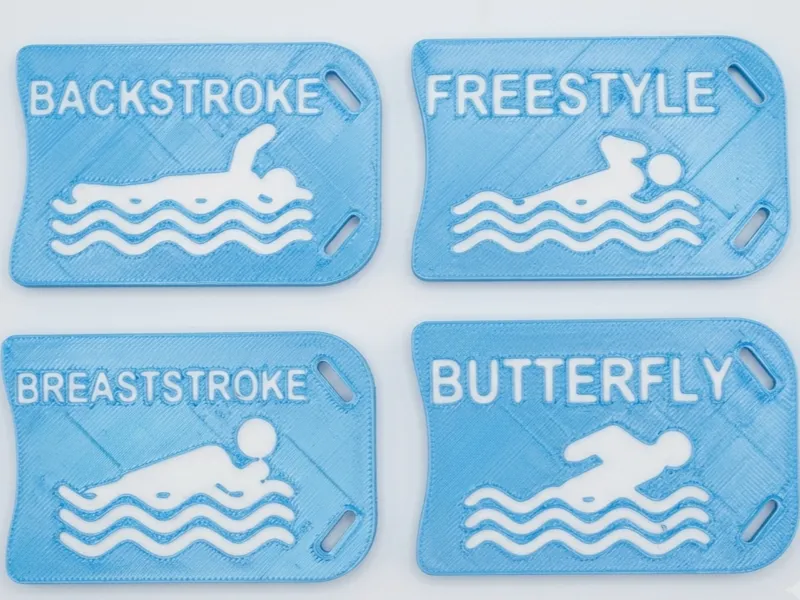 Swimming Stroke Float Keychains
