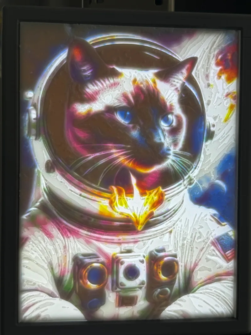 Cat Astronaut color lithophane 