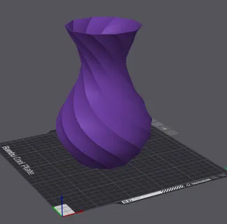 Poly vase with twist