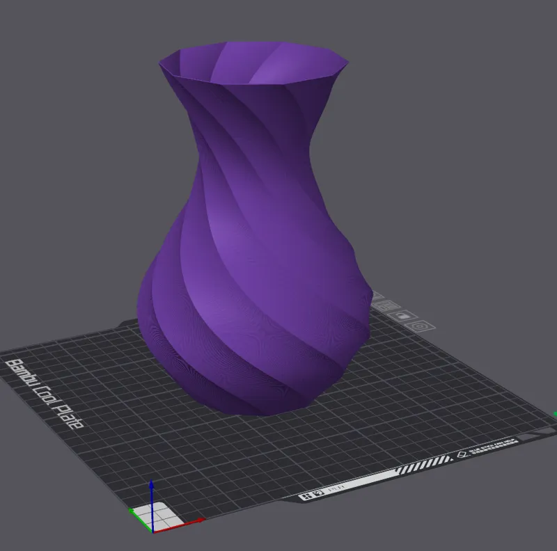 Poly vase with twist