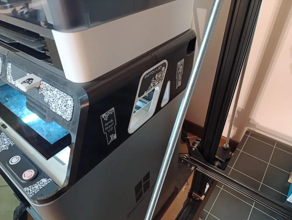 AMS Riser V2 skull side insert cap Remixed by G3D Lab - MakerWorld