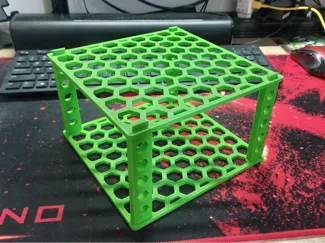 Stackable storage shelf / honeycomb pattern