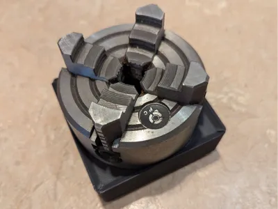 Gridfinity 80mm mini lathe chuck tray