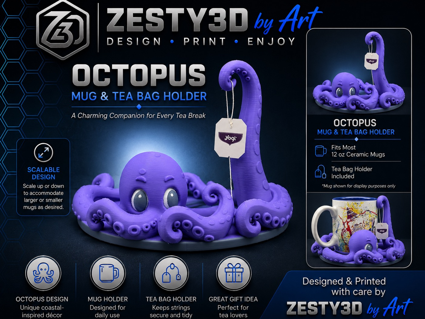 Octopus Mug & Tea Bag Holder