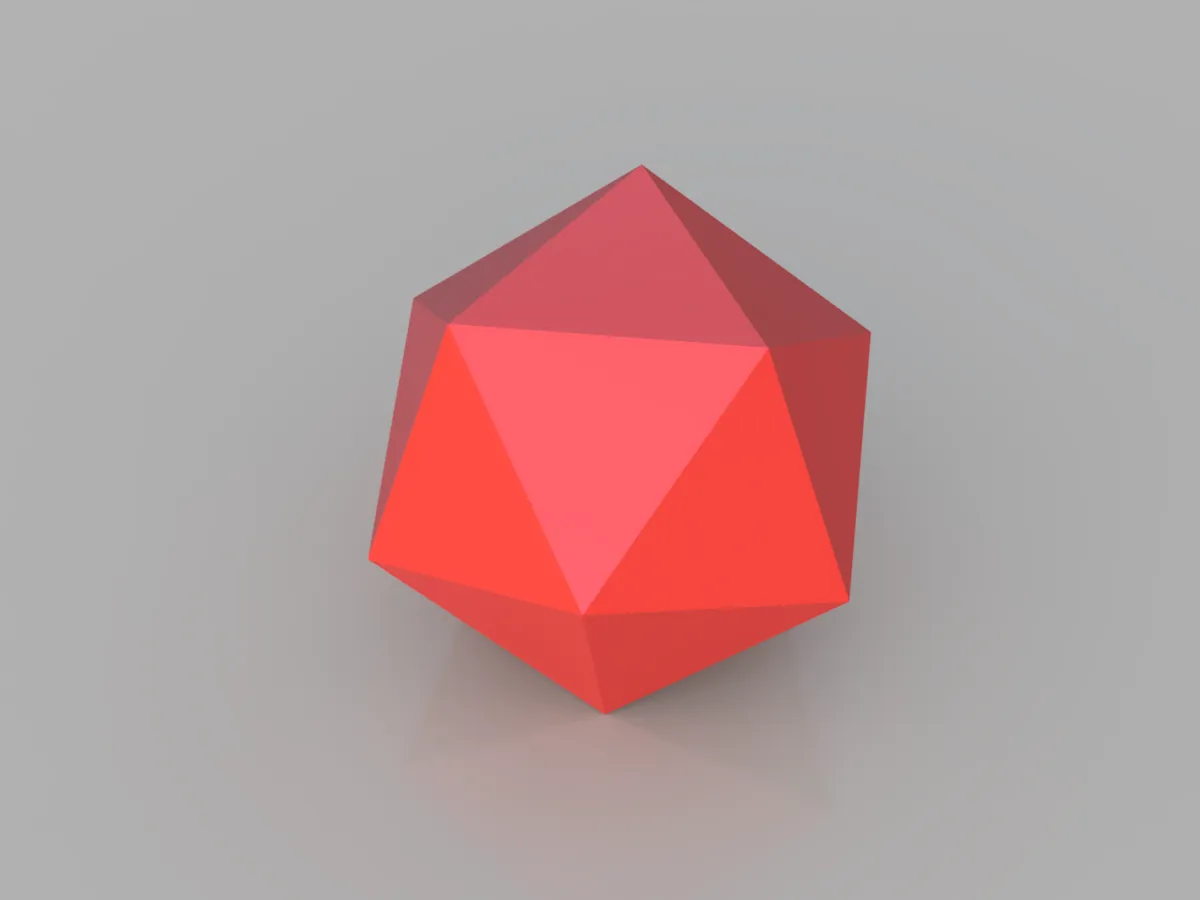 Sphères low poly : Icosaèdre