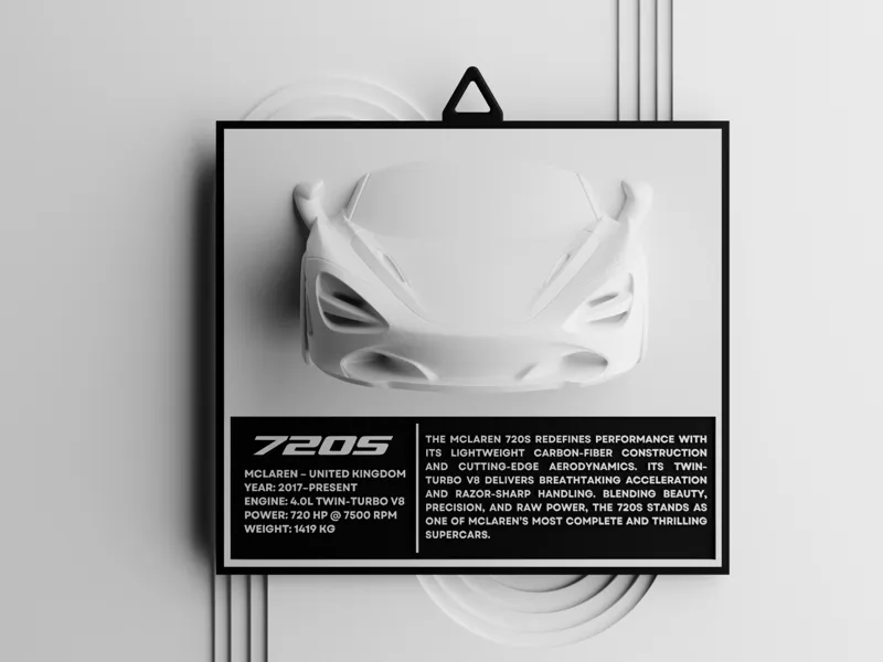 Mclaren 720S Car Wall Art