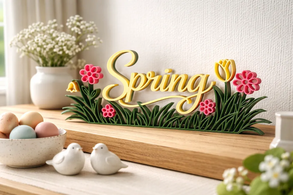 Spring – Decorative Lettering - Free 3D Print Model - MakerWorld