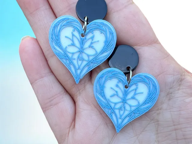 Pendientes corazón mandala