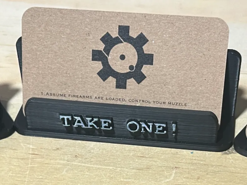 Simple business card holder.
