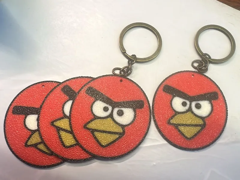 angry birds red keychain flat