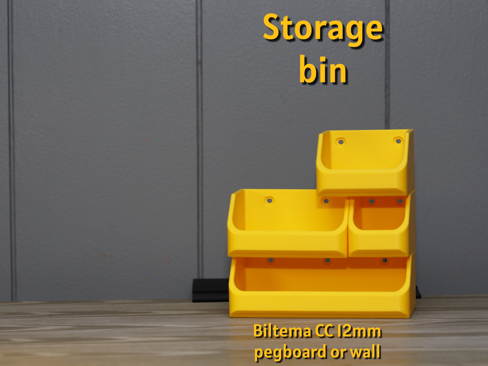 Storage bin - Biltema pegboard / Wall mount