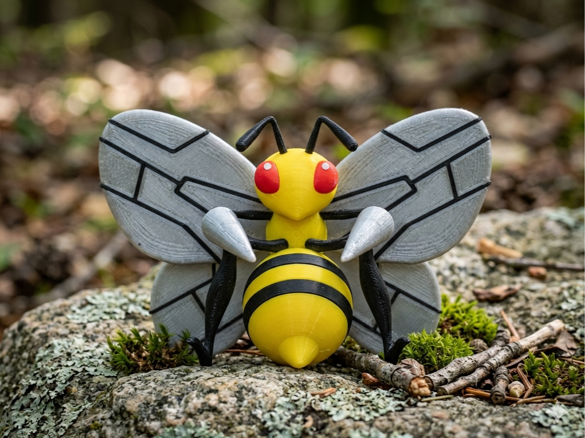 Beedrill Pokemon Figure Multi-Color Print