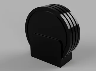 modern coaster design with holder
