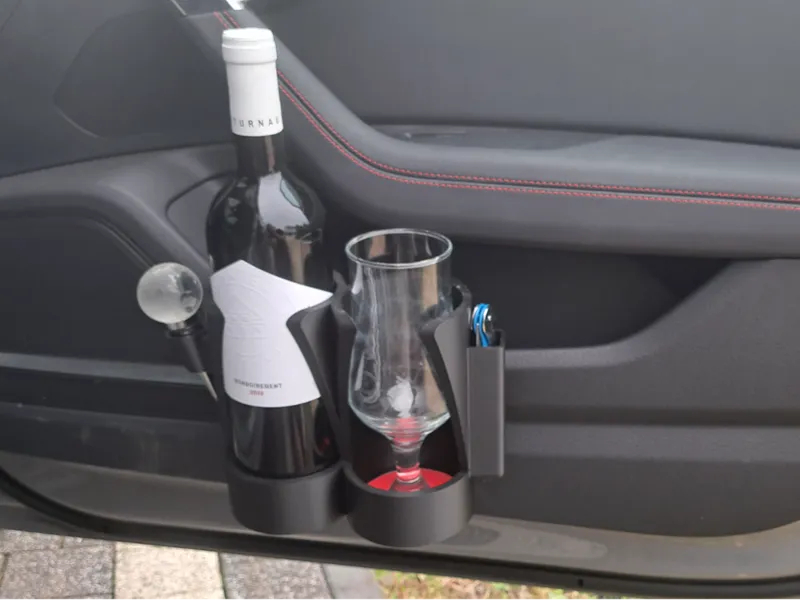 Glass / Wine & glass holder to car door