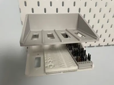 Skadis Gridfinity 3x4 Slide Drawer (Remix)