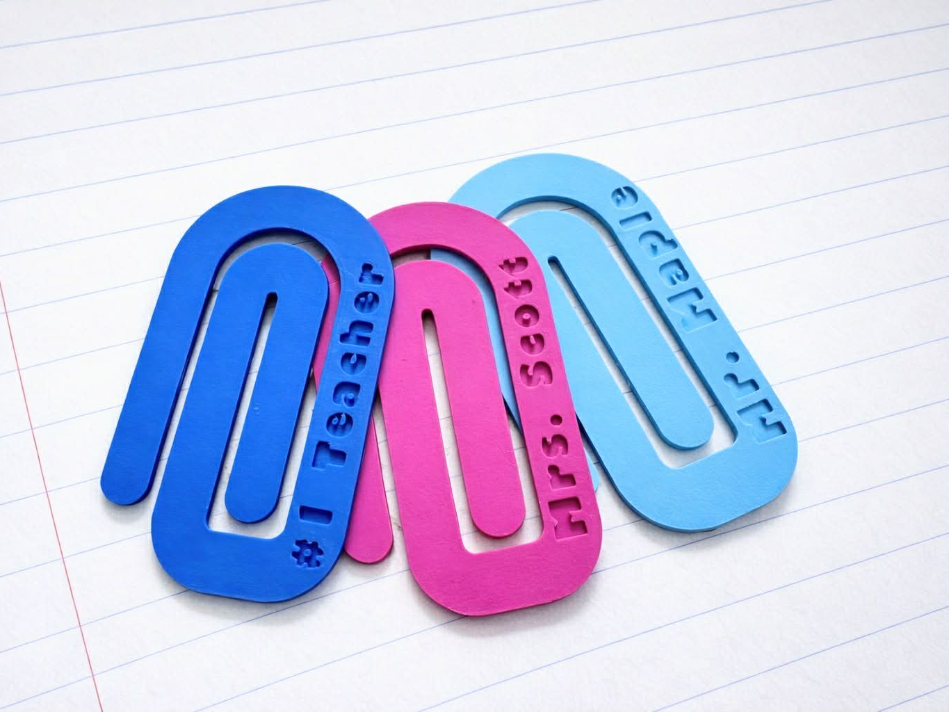 Teacher Appreciation Chunky Paperclip Bookmarks 