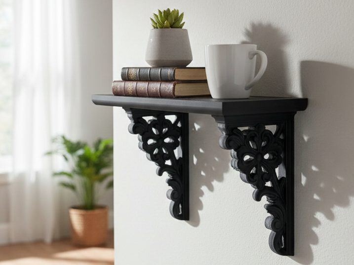 Baroque Floral Bracket: Classic Elegance