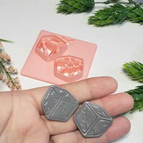 Dice | Die | Game Polymer Clay Earring Cutter view 4