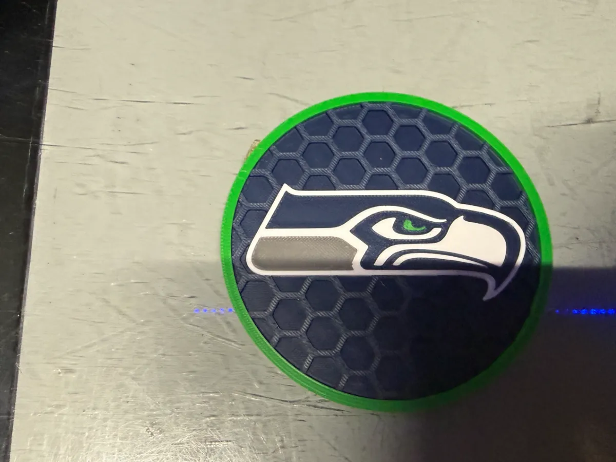 Seattle Seahawks style 1 Honeycomb Coaster - Free 3D Print Model ...