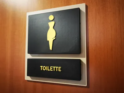 Customizable and Interchangeable Toilet Sign