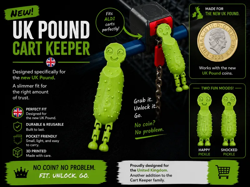 UK Pound Pickle Cart Keeper