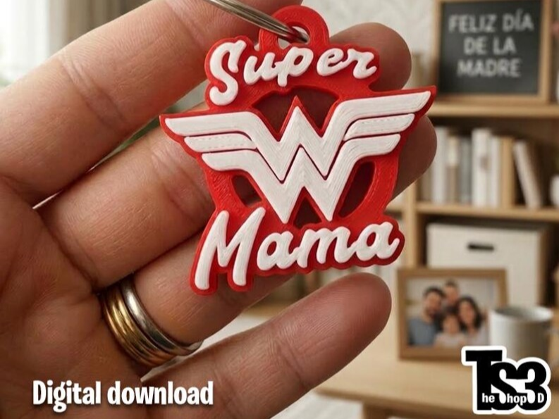 Super Mom & Super Woman Keychain
